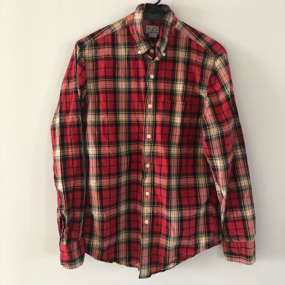 J.Crew Women’s Shirt Plaid Flannel Button Down S